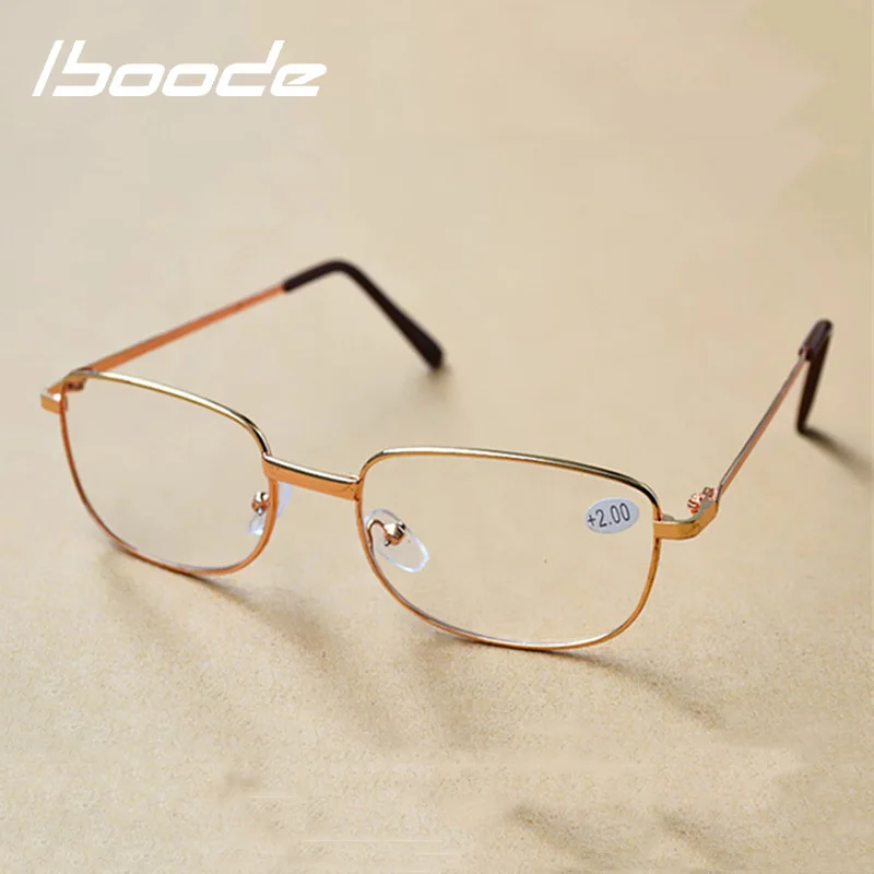 

IBOODE Metal Square Reading Glasses Women Men Presbyopic Eyeglasses Female Male Hyperopia Eyewear Optics Magnifying Spectacles