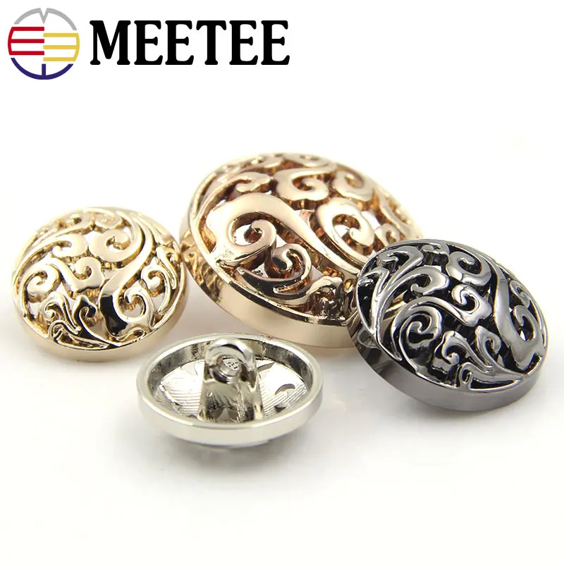 Meetee 10pcs Fashion Men Suit Buttons Coat Jacket Metal Button For