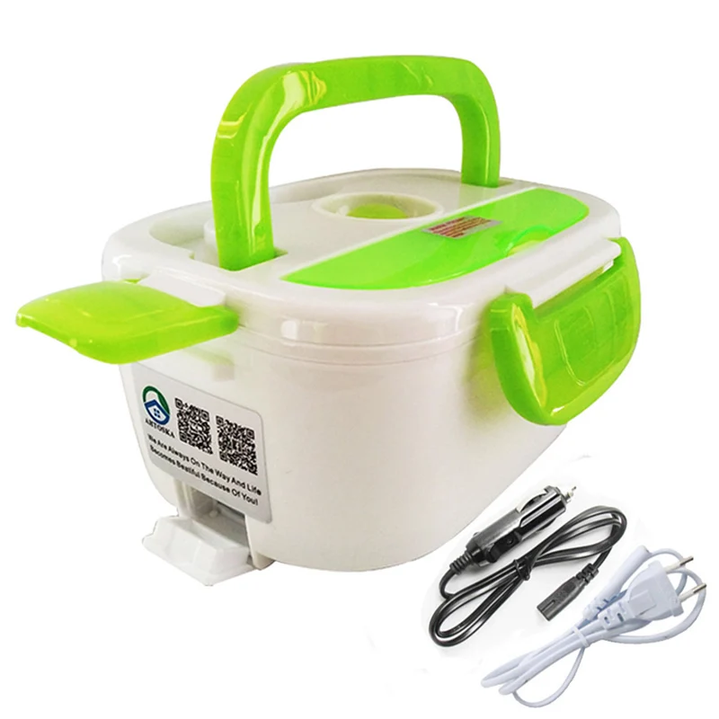 

Electric Heated Home Car 12V 220V Plug-in Lunch Boxes Plastic Food Storage Containers Portable Dish Bento Box Kitchen