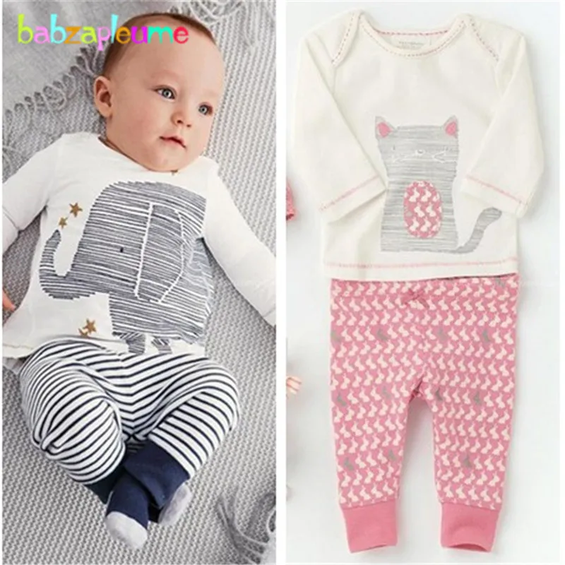 Boys Girl Children Costume Elephont Print Kids Clothes Toddler Clothing set Cotton Long Sleeve Tops Pant