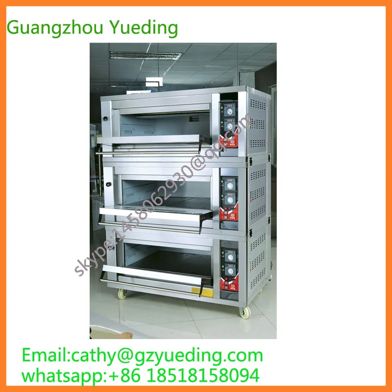 

Stainless steel bakery oven / 3 decks bakery gas oven /Automatic bakery gas electric bread baking oven