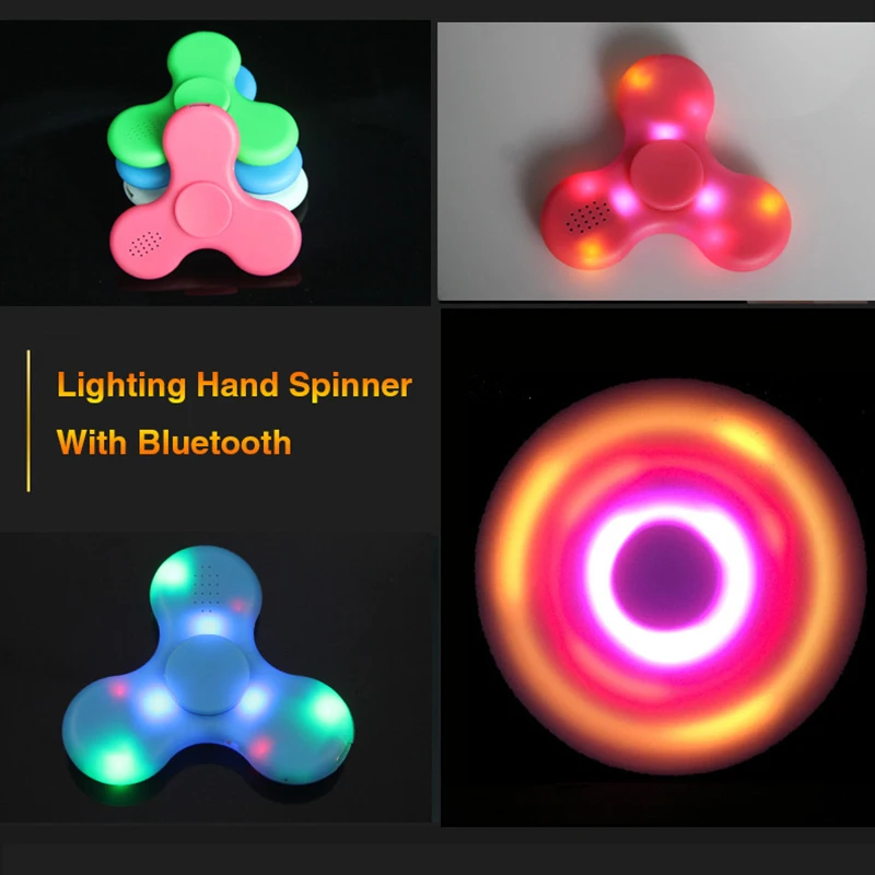 

Mini Bluetooth USB Charging Hand Spinner Speaker Music Tri Fidget EDC Fingertip Gyro Autism ADHD Anti Stress Funny Fidget Toys