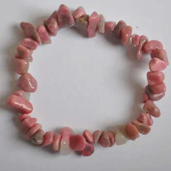 

Lucky Chip Beads Rhodonite Stretch Bracelet 8 Inch Jewelry For Woman Gift G671