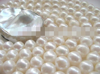 

02682 3row white round FW pearl necklace - GP Mabe pearl