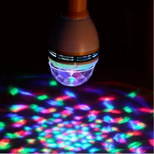 2 Set Creative E27 3W LED colorful bulbs, rotary, mini laser light, Night light crystal disco ball,christmas laser projector