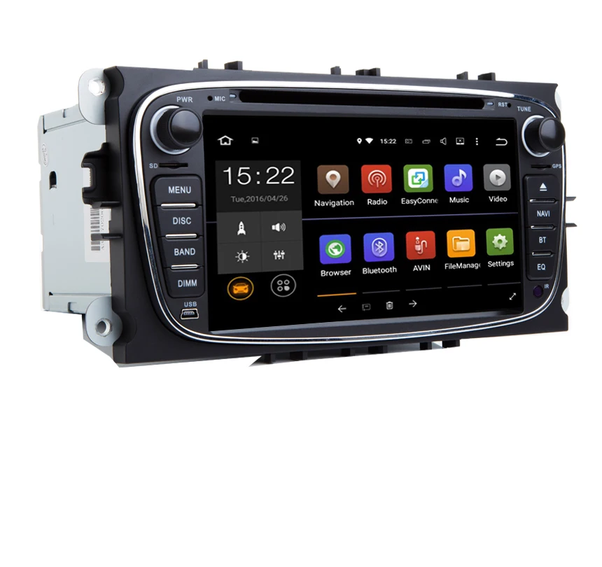 Cheap 7"HD 1024X600 Android 7.1 Car DVD GPS For Ford Mondeo C-max S max Galaxy Wifi 3G Bluetooth Radio RDS SD Free Map Camera+Car DVR 16