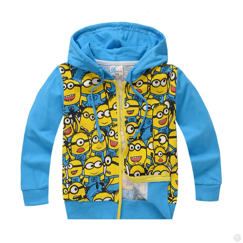 New Arrival Minions despicable me Boys Clothes Spring Autumn Hoodie