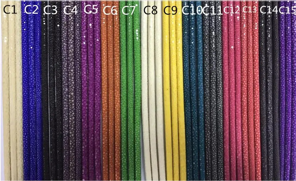 

JMY Genuine Fish Skin Stingray Round Leather Rope For Custom Jewelry