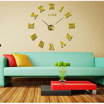 

New 3D Mirror Wall Clock Modern Design Decorative Mirror Wall Clocks Stciker Kids Watch Wall Living Room