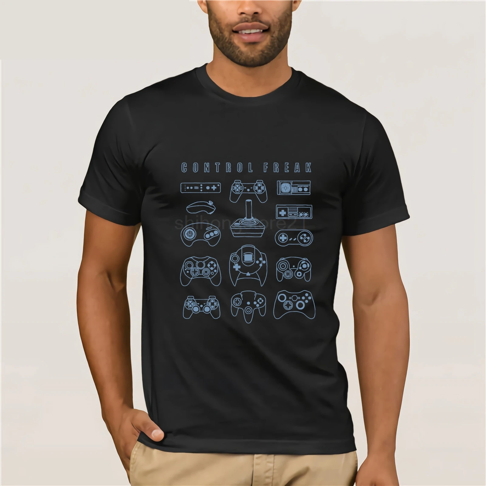 

Control Freak T-Shirt Video Game Console Player Headset Graphics Card Nerd Retrodesign Your Own T Shirt