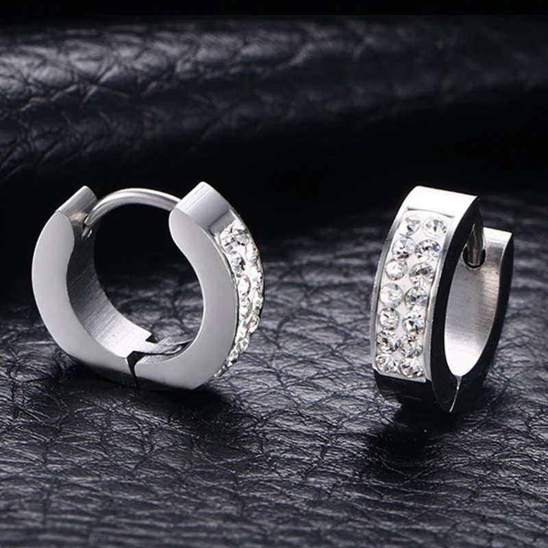 Серьги гвоздики женские из нержавеющей стали с кристаллами|fashion stud earrings|stud