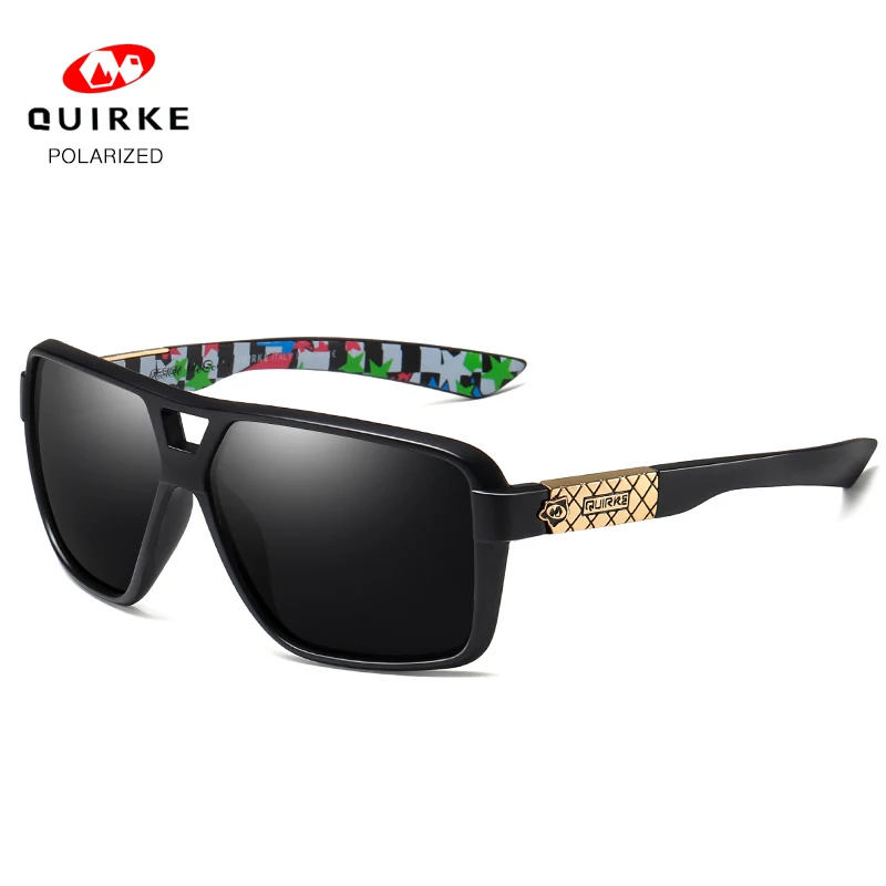 Quirke солнцезащитные очки мужские Поляризованные крупные женские солнцезащитные очки для вождения солнцезащитные очки Квадратные очки в крупной оправе Роскошные, спортивные и фирменные глаза - Цвет линз: 1