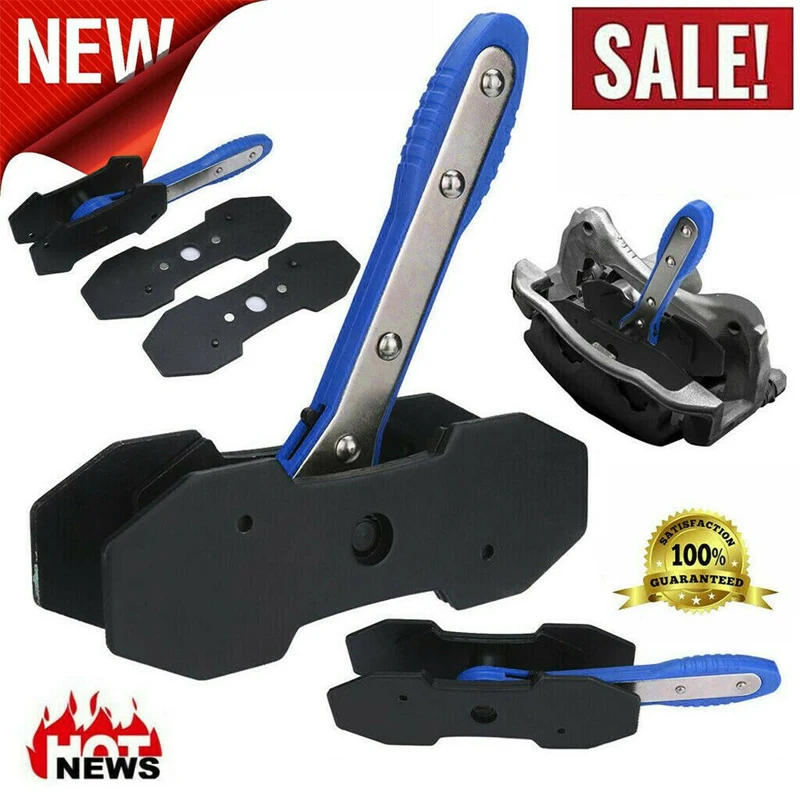 

Black + Blue durable Metal Brake Tools Ratcheting Brake Caliper Piston Spreader Press Tool Ratcheting Caliper Spreader