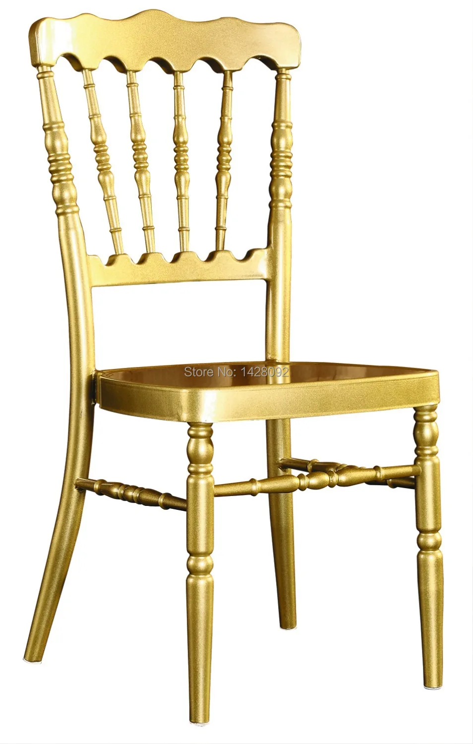 Оптовое качество крепкое Золотое кресло алюминиевое Наполеон для свадебных церемоний вечеринок