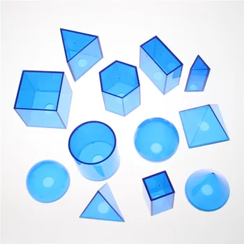 

12pcs Geometric Shape Models Geometry Transparent Demonstration Props Primary Math Children Understanding Geometry Teaching Aids
