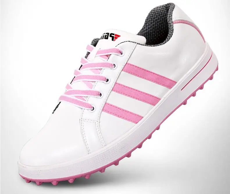 Sapatos de Couro Sapatos de Golfe Presente para o Bolsa de Sapatos & à Prova Hot! Senhoras Mulheres Esporte Genuíno Sapatos Esportes Luz & Estável d’ Água. Frete Grátis Pgm