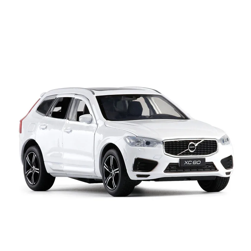 1/32 сплав XC60 SUV внедорожный литья под давлением игрушечные машины звук световой вытяните назад автомобиль игрушки для детей - Цвет: Белый