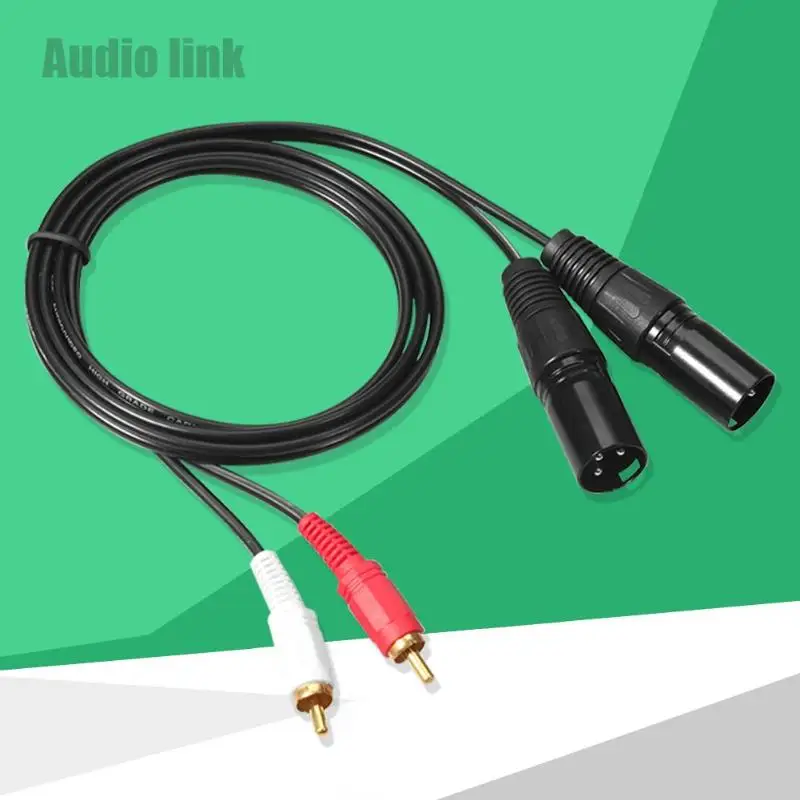 1 5 м/4.9ft двойной RCA штекер XLR Мужской кабель 2 Сделано в Китае до Hi Fi стерео аудио для