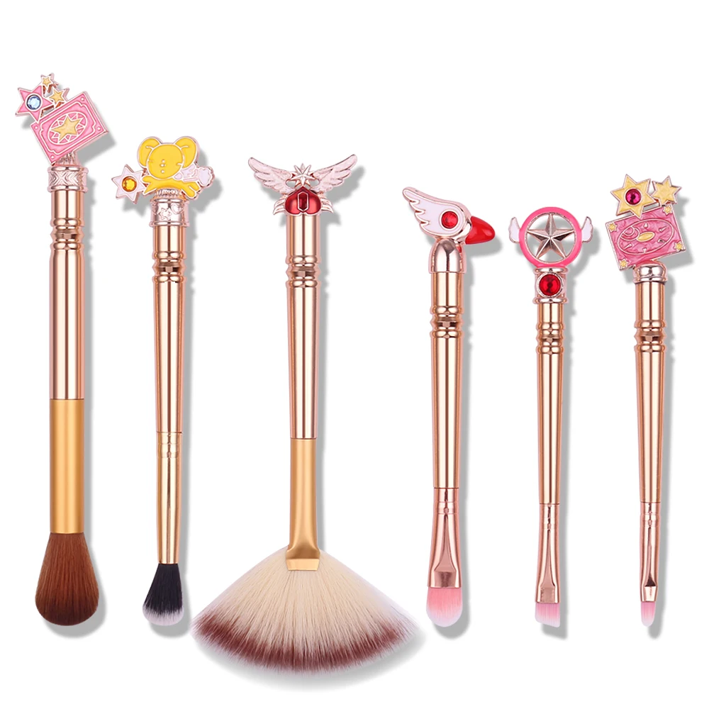 

Cardcaptor Sakura Cards Makeup Brushes Set KINOMOTO SAKURA Card Makeup Tool Cosmetic Eyeshadow Eyebrow Pro Pincel Maquiagem