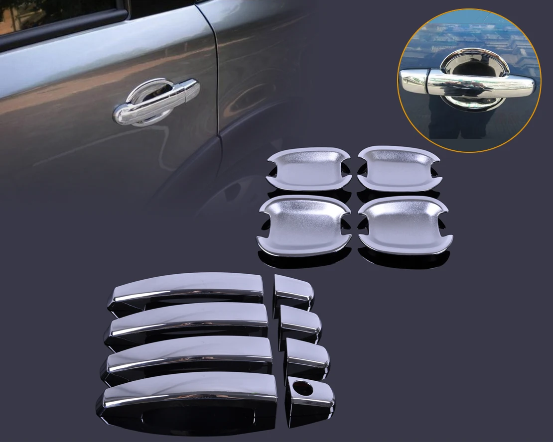 

beler Chrome Door Handle Cover+ Cup Bowl combo for Buick Regal Allure Holden Captiva Saturn Chevrolet Cruze Camaro Spark Captiva