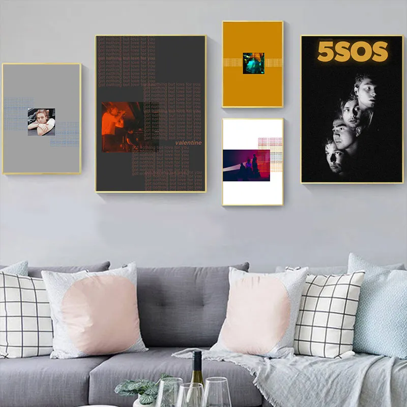 5SOS 5 секунд летней полосы портретный плакат для дома детей гостиной спальни Декор