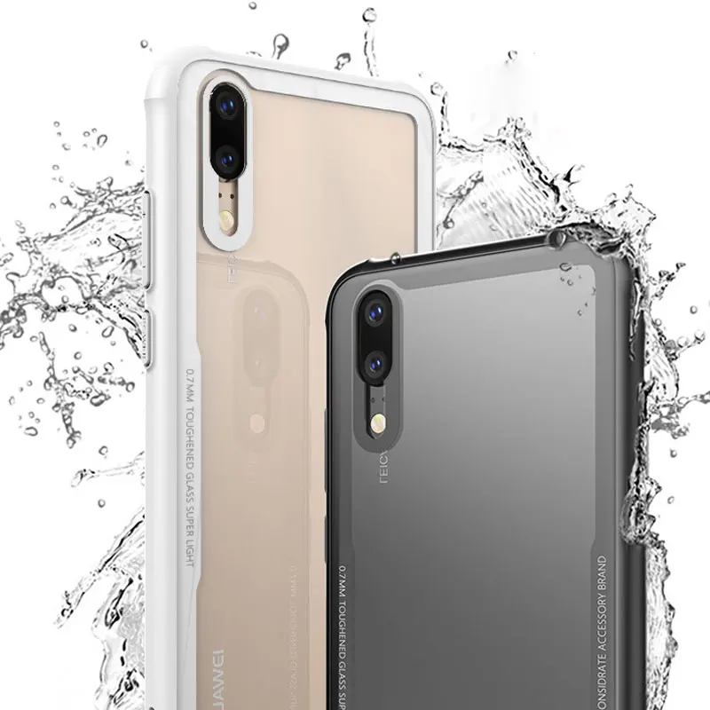 Ascromy для huawei P20 Lite чехол телефона Роскошный блеск закаленное Стекло Силиконовые