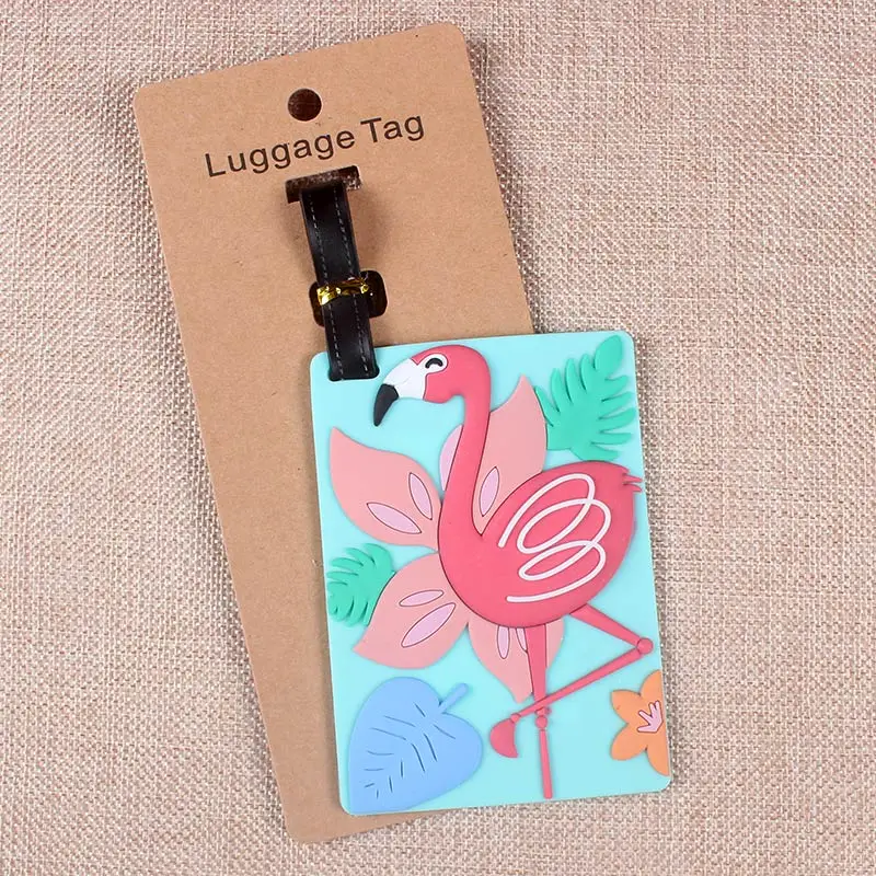 Tavel Accessories Creative Flamingos Luggage Tag Silica Gel Suitcase ID Addres Holder Baggage Boarding Tags Portable Label Tavel Accessories Creative Flamingos Luggage Tag Silica Gel Suitcase ID Addres Holder Baggage Boarding Tags Portable Label