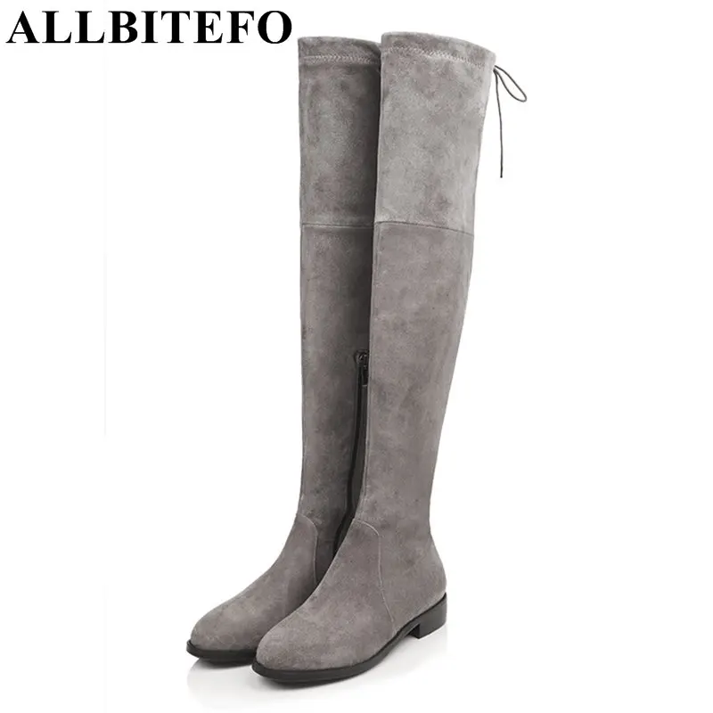 ALLBITEFO Size 34 43 Look slim sexy women boots high quality women's