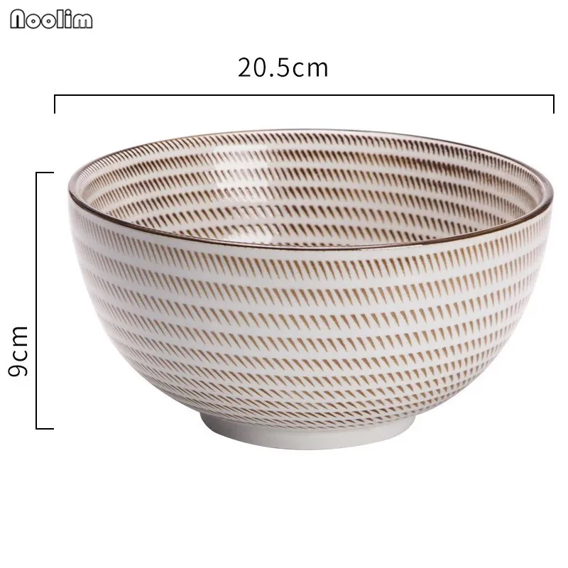 Под остеклением японский стиль чаша керамическая миска для лапши большие чаши креативный Ресторан Бытовая ретро-емкость столовая посуда - Цвет: Bowl-B L