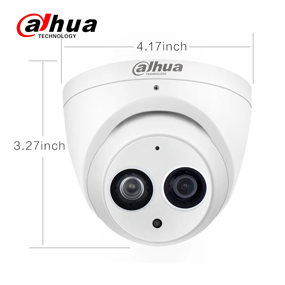 Dahua IPC HDW4631C A 6MP HD POE сетевая Мини купольная IP камера металлический чехол Встроенный