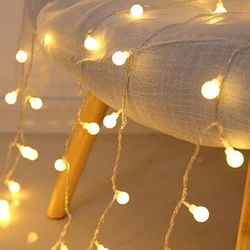 5M Ball LED String Lights Battery USB 220V Operated Fairy Lights For Christmas Tree Garland Xmas Wedding Party Decor