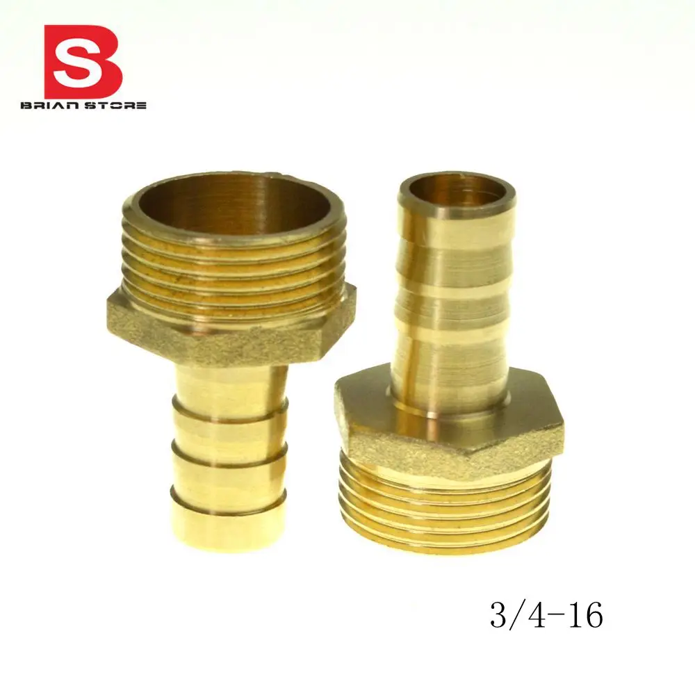 3/4" Female BSP Thread 16mm or 25mm Hose Barb Straight Brass Connector Fitting 