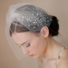 YNQNFS V21 украшение для волос, короткая свадебная вуаль для лица, птичья клетка, румяна, короткая свадебная вуаль с кристаллами, Ретро стиль, настоящая