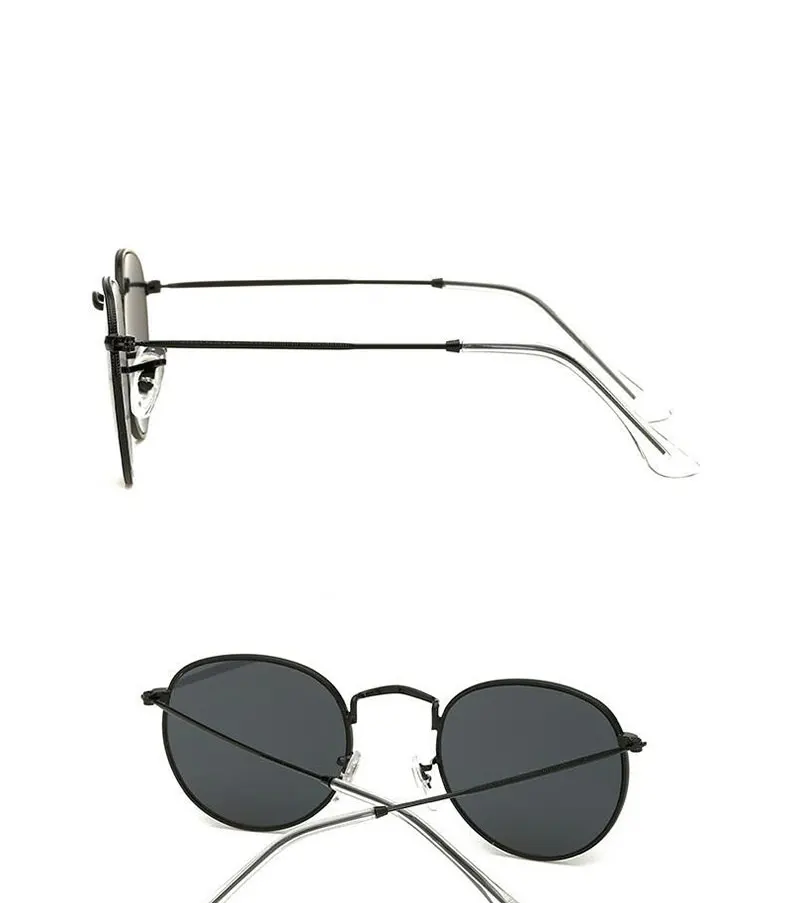 rectangle sunglasses RBROVO 2021 Metal Vintage Sunglasses Men Mirror Classic Retro Street Beat Round Glasses Women Glasses Driving Oculos De Sol ray ban sunglasses women