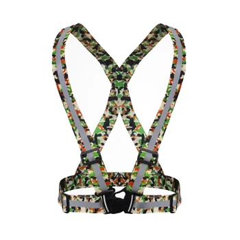 

Camouflage Reflective Vest for Construction Traffic Warehouse High Visibility Reflective strips Elastic Safety Vest Workwear