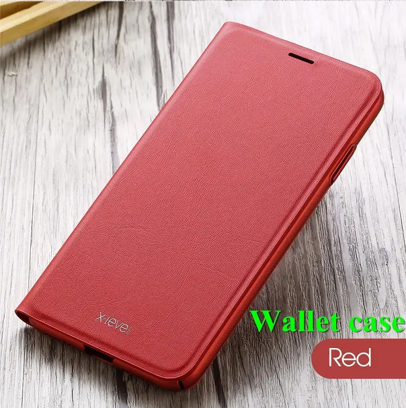 Ультра тонкий бумажник чехол для Apple iPhone 6 S Plus iPhone 6 S Plus, 7, 8, X XR XS Max Флип кожаный TPU чехол-книжка для Apple iPhone 8 XS - Color: red