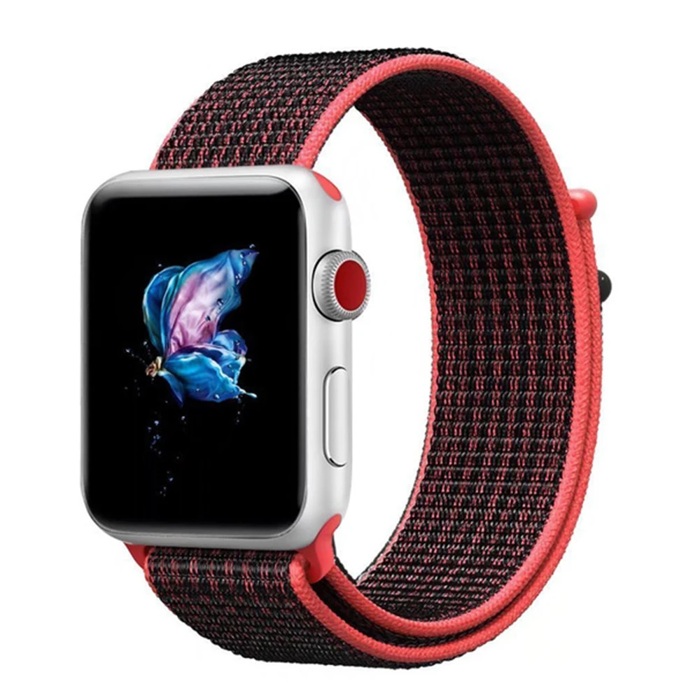 Для наручных часов Apple Watch серии 3/2/1 38 мм 42 нейлон мягкий дышащий для iWatch сменный