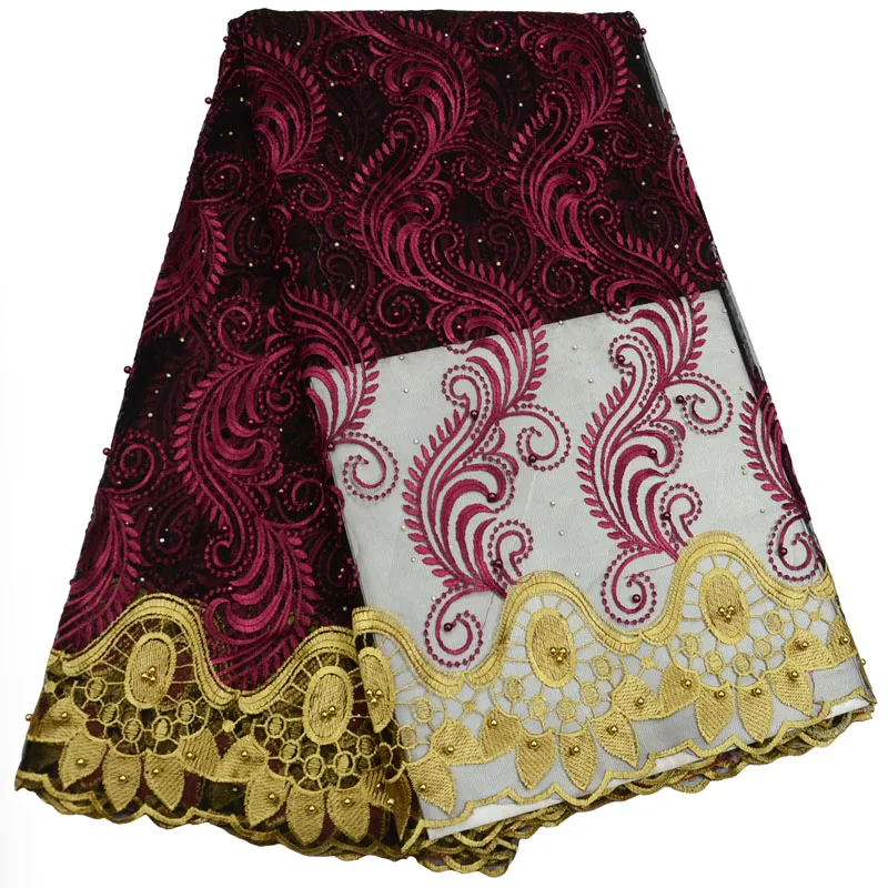 

Free shipping 5 yards/a lot of high quality water soluble French lace fabric African network lace lace wedding dress fabrics