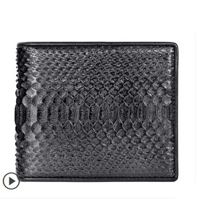 

2018 ouluoer Python skin men women wallet luxury leather wallet short version Korean leather More screens