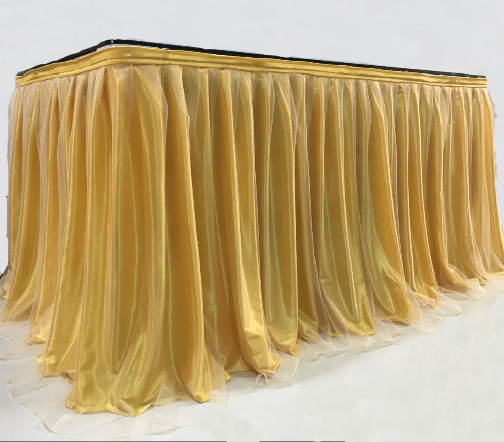 Tulle Tutu Table Skirt for Party Wedding Home Banquet Decoration Table Skirting For Cloth Cover