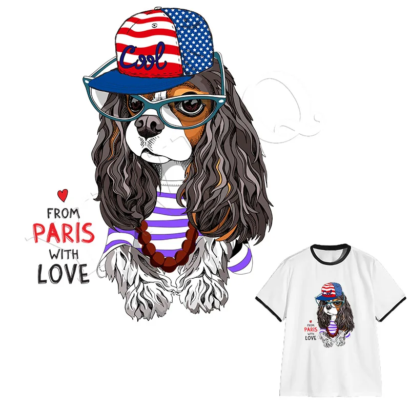 Cool Pup Patches Heat Transfer DIY Clothes Stickers Washable Parches Badges Iron-on For Clothing T-shirt Dresses Sticker | Дом и сад