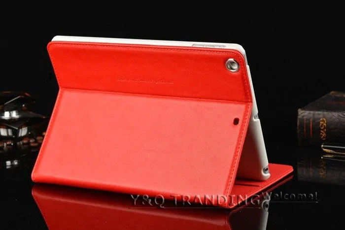 Luxury Genuine Case for iPad Leather Case Retro Business Cover Wallet Smart Cover for iPad (16)