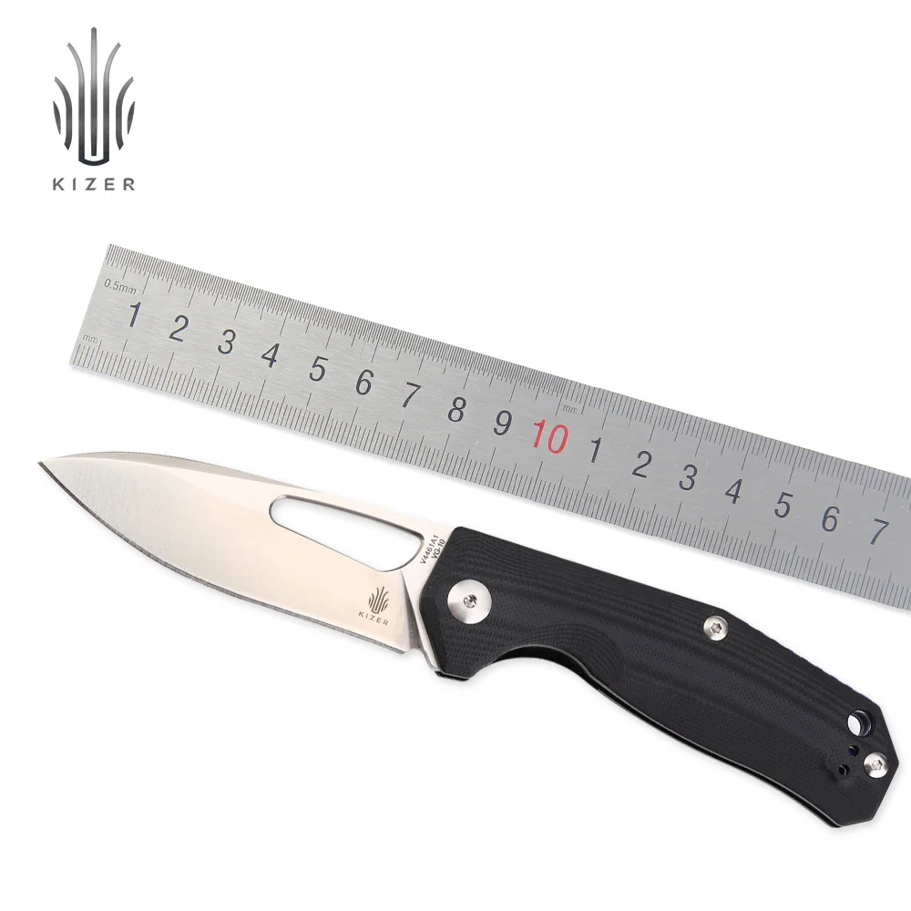 Online Kizer caza cuchillo táctico plegable VG10 alta calidad bushcraft supervivencia al aire libre