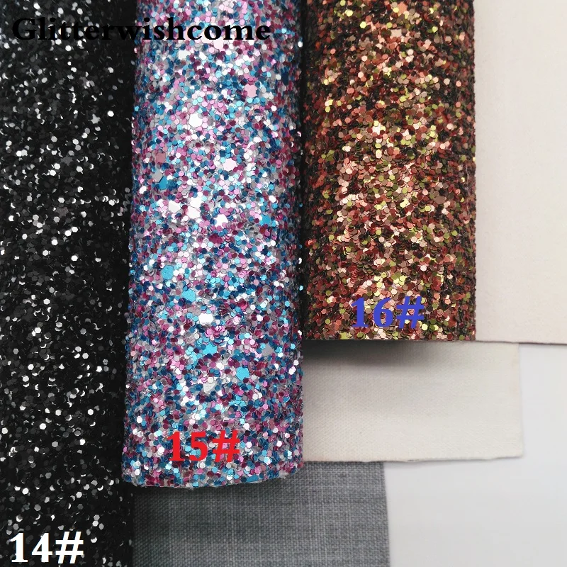 Glitterwishcome 30X134 см мини ролл синтетическая кожа, матовый с эффектом блестящей кожи, искусственная кожа из искусственной кожи Ткань Винил для Луки, GM042