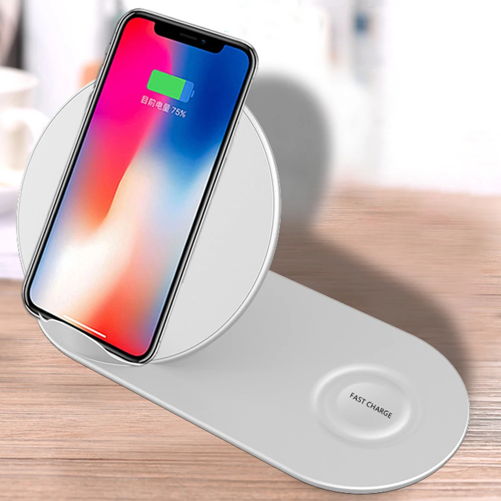 3 в 1 Qi для iphone xiaomi Samsung Galaxy Note 9 S9 Gear S3 Watch беспроводное быстрое зарядное устройство