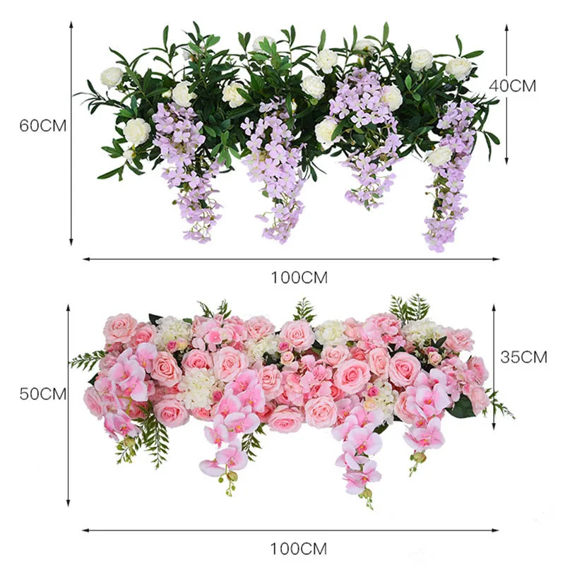 Подгонянная искусственная Орхидея fllower row декор для DIY свадебная железная Арка
