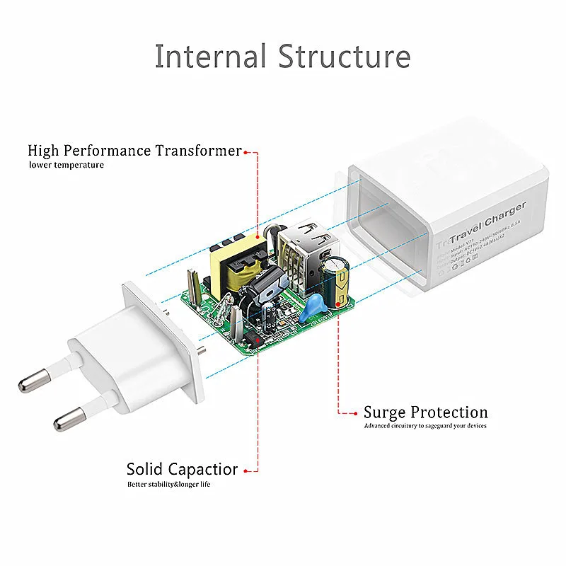 2A Micro USB Зарядное устройство быстрой зарядки мобильного телефона кабель для huawei P