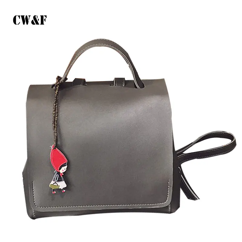 2017 autumn and winter new Korean college style wind shoulder bag multi functional backpack British wave
