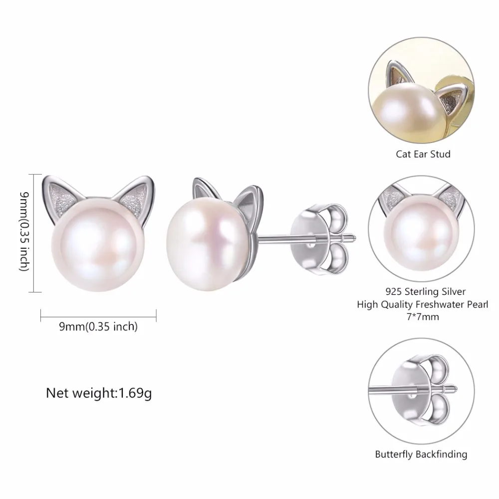 Женские серьги гвоздики из серебра 925 пробы в виде кошки|earrings gift|cat stud earringsstud earrings |