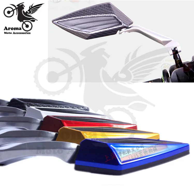 

7 colors available motorcycle rearview mirror 8mm 10mm motorbike mirror 10mm 8mm unviersal accessories moto side mirror colorful